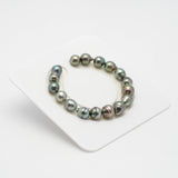 17pcs Green 8-10mm - CL AAA Quality Tahitian Pearl Bracelet BR2029 OR7