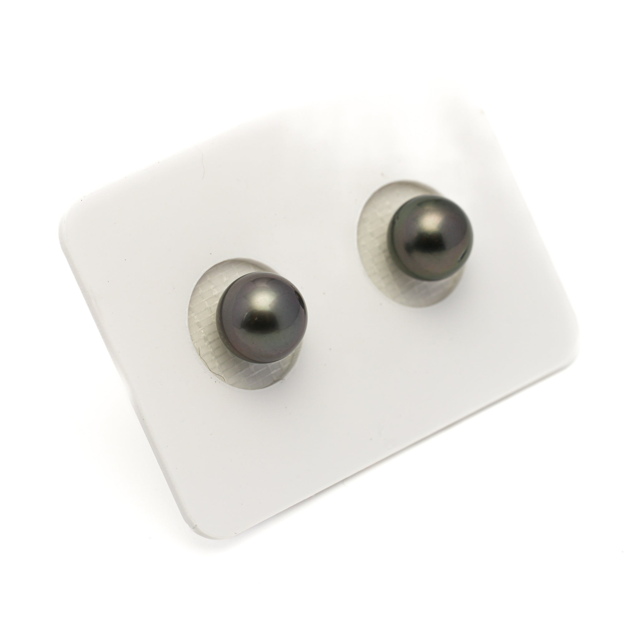 2pcs Dark 8.2-8.4mm - RSR AAA/AA Quality Tahitian Pearl Pair ER1900 LP1