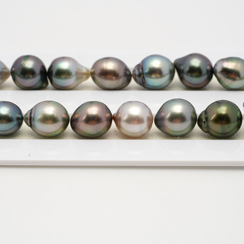 36pcs "High Luster" Multicolor 9-11mm - SB AAA/AA Quality Tahitian Pearl Necklace NL1491 THMIX2