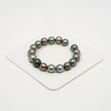 17pcs Multicolor 10-11mm - RSR AA/A Quality Tahitian Pearl Bracelet BR2170 THMIX2