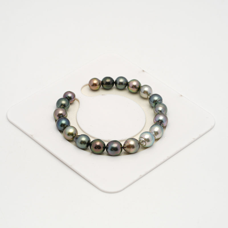 19pcs Multicolor 8-9mm - SB AAA Quality Tahitian Pearl Bracelet BR2200 HL3