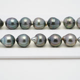 43pcs "High Luster" Multicolor 8-10mm - SB AAA Quality Tahitian Pearl Necklace NL1409