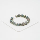 17pcs Green 8-10mm - CL AAA Quality Tahitian Pearl Bracelet BR2029 OR7