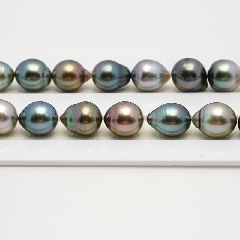 36pcs "High Luster" Multicolor 9-11mm - SB AAA/AA Quality Tahitian Pearl Necklace NL1491 THMIX2