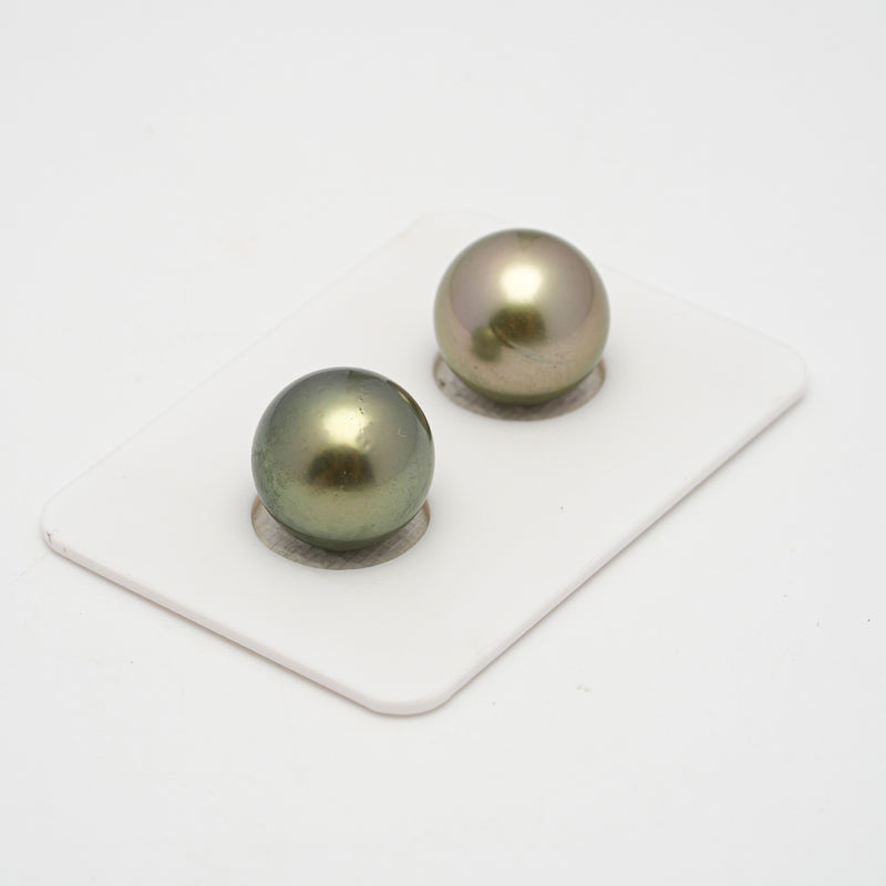 2pcs Yellow 12.4mm - RSR AAA/AA Quality Tahitian Pearl Pair ER1491