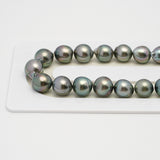 42pcs Green Mix 8-10mm - SB AAA Quality Tahitian Pearl Necklace NL1531 A101