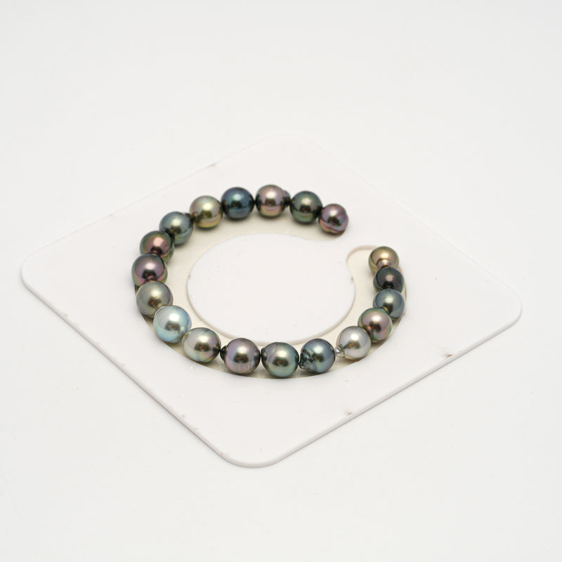 19pcs Multicolor 8-9mm - SB AAA Quality Tahitian Pearl Bracelet BR2200 HL3