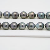 43pcs "High Luster" Multicolor 8-10mm - SB AAA Quality Tahitian Pearl Necklace NL1409