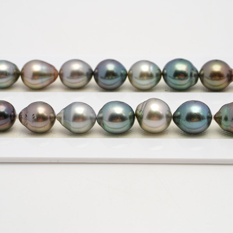 36pcs "High Luster" Multicolor 9-11mm - SB AAA/AA Quality Tahitian Pearl Necklace NL1491 THMIX2