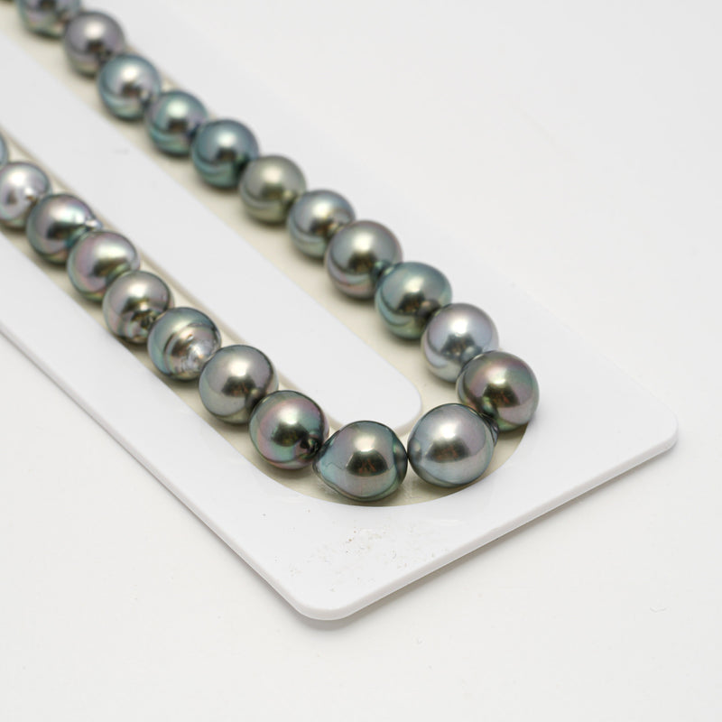 42pcs Green Mix 8-10mm - SB AAA Quality Tahitian Pearl Necklace NL1531 A101