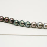 48pcs "High Luster" Multicolor 8-10mm - SR/NR AAA/AA Quality Tahitian Pearl Necklace NL1568 OR10