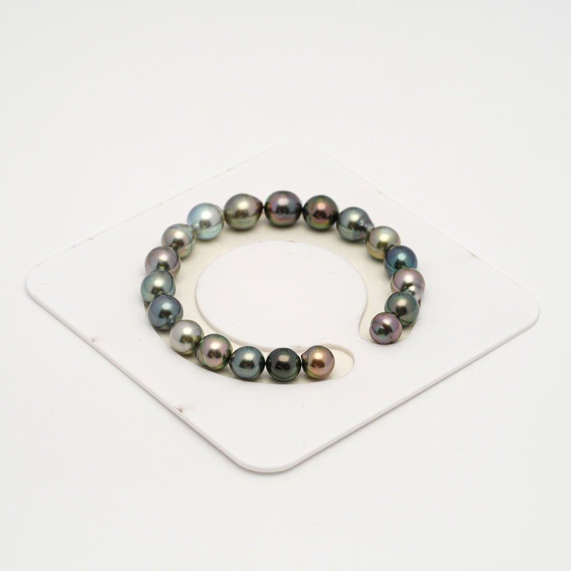 19pcs Multicolor 8-9mm - SB AAA Quality Tahitian Pearl Bracelet BR2200 HL3