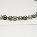 36pcs "High Luster" Multicolor 8-10mm - SB/DR AAA/AA Quality Tahitian Pearl Necklace NL1634 HL3