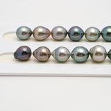 36pcs "High Luster" Multicolor 9-11mm - SB AAA/AA Quality Tahitian Pearl Necklace NL1491 THMIX2