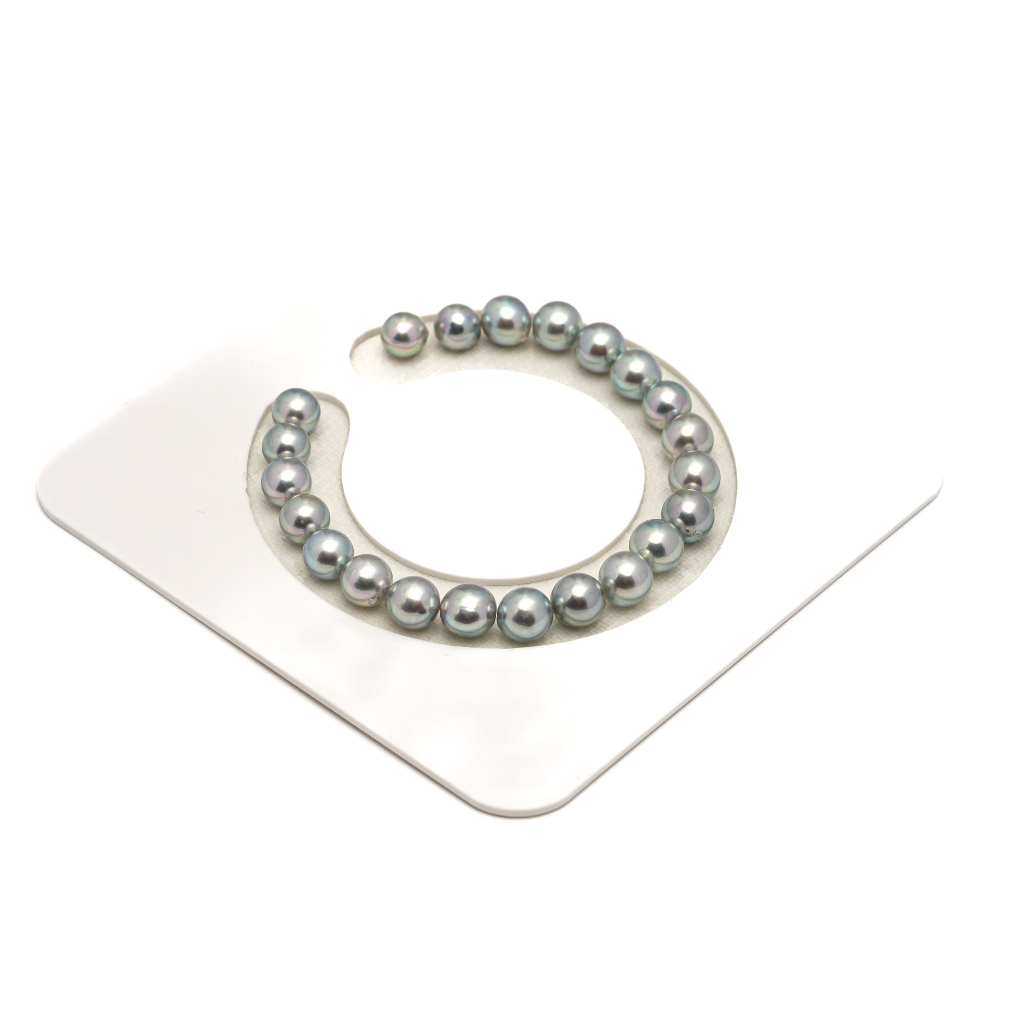 22pcs Akoya Pearl "High Luster" Silver Mix 7.1-7.8mm - SB AAA/AA Quality Pearl Bracelet AKBR2403 CMA1