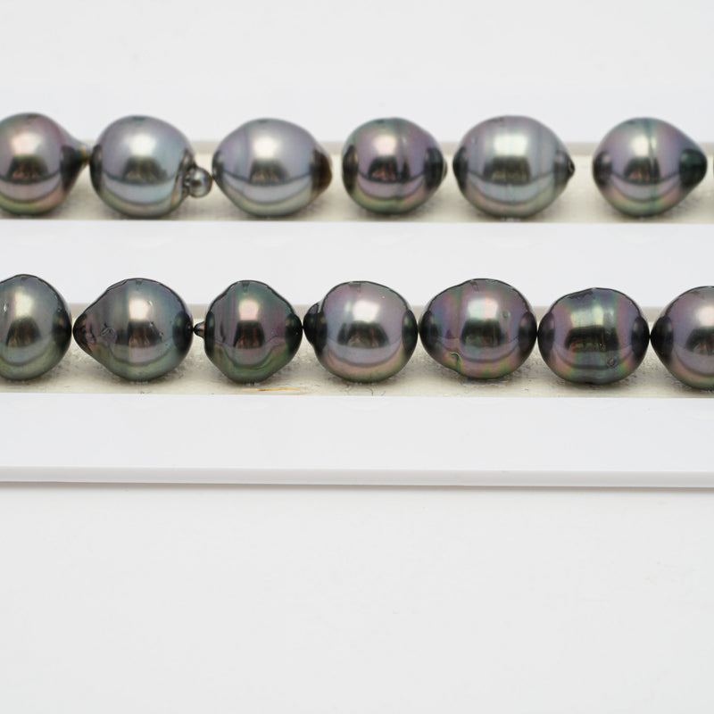 40pcs "High Luster" Multicolor 8-9mm - CL/SB AAA/AA Quality Tahitian Pearl Necklace NL1421 OR7