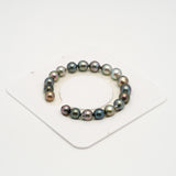 19pcs Multicolor 8-9mm - SB AAA Quality Tahitian Pearl Bracelet BR2200 HL3