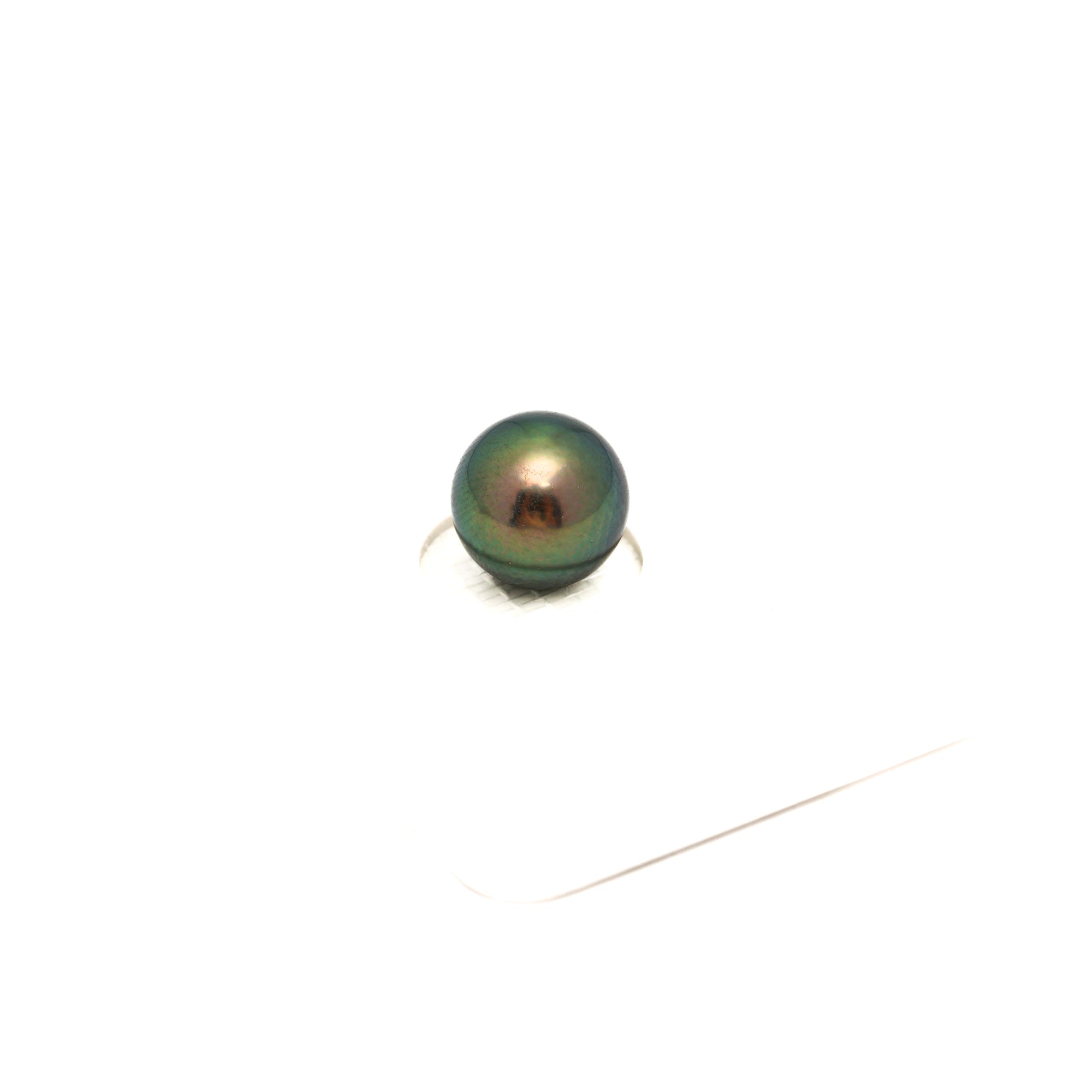 1pcs "High Luster" Peacock 9.8mm - RSR AAA Quality Tahitian Pearl Single LP2380 OR13