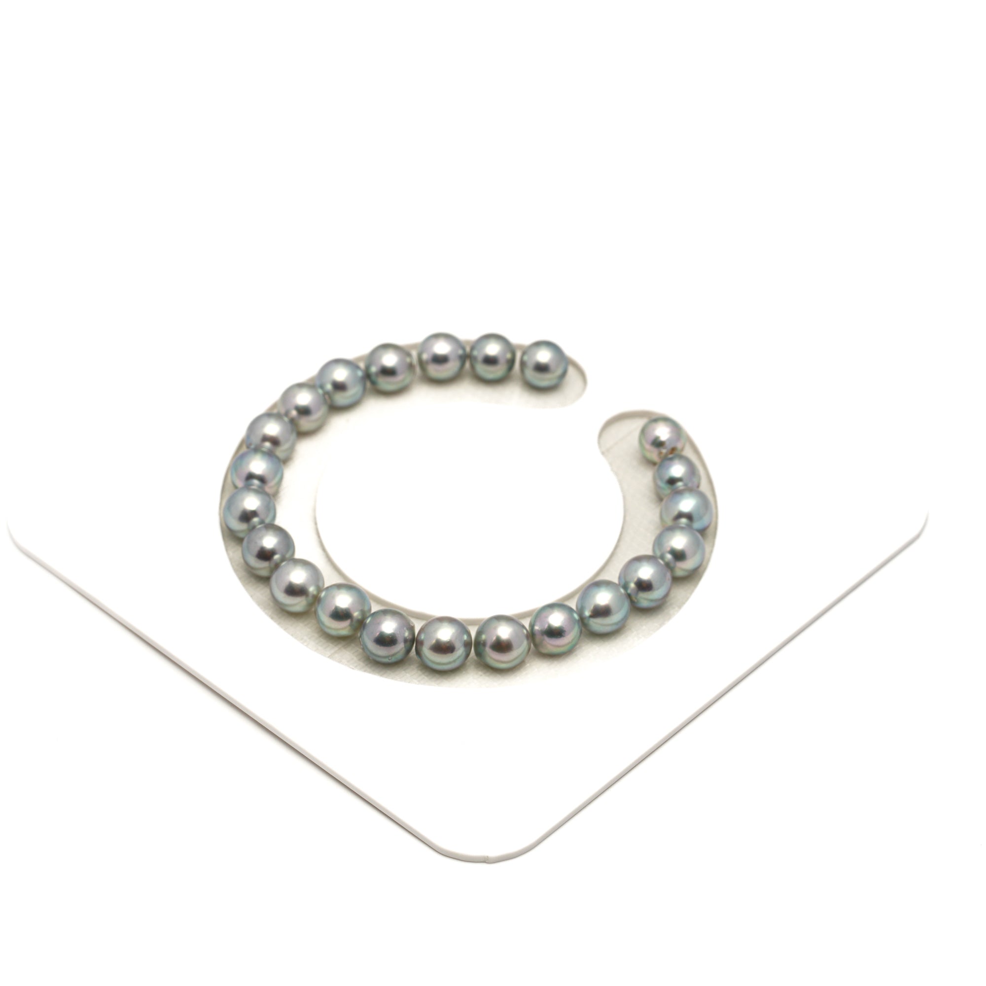 22pcs Akoya Pearl "High Luster" Silver Mix 7.1-7.8mm - SB AAA/AA Quality Pearl Bracelet AKBR2403 CMA1