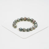 17pcs Green 8-10mm - CL AAA Quality Tahitian Pearl Bracelet BR2029 OR7