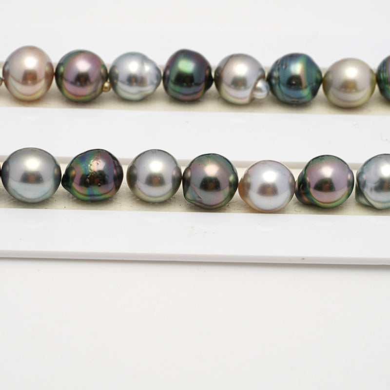 43pcs "High Luster" Multicolor 8-11mm - CL/SB AAA/AA Quality Tahitian Pearl Necklace NL1504 THMIX2.6