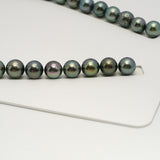 38pcs Green 11-12mm - SR/NR AA/AAA Quality Tahitian Pearl Necklace NL1633 THMIX3