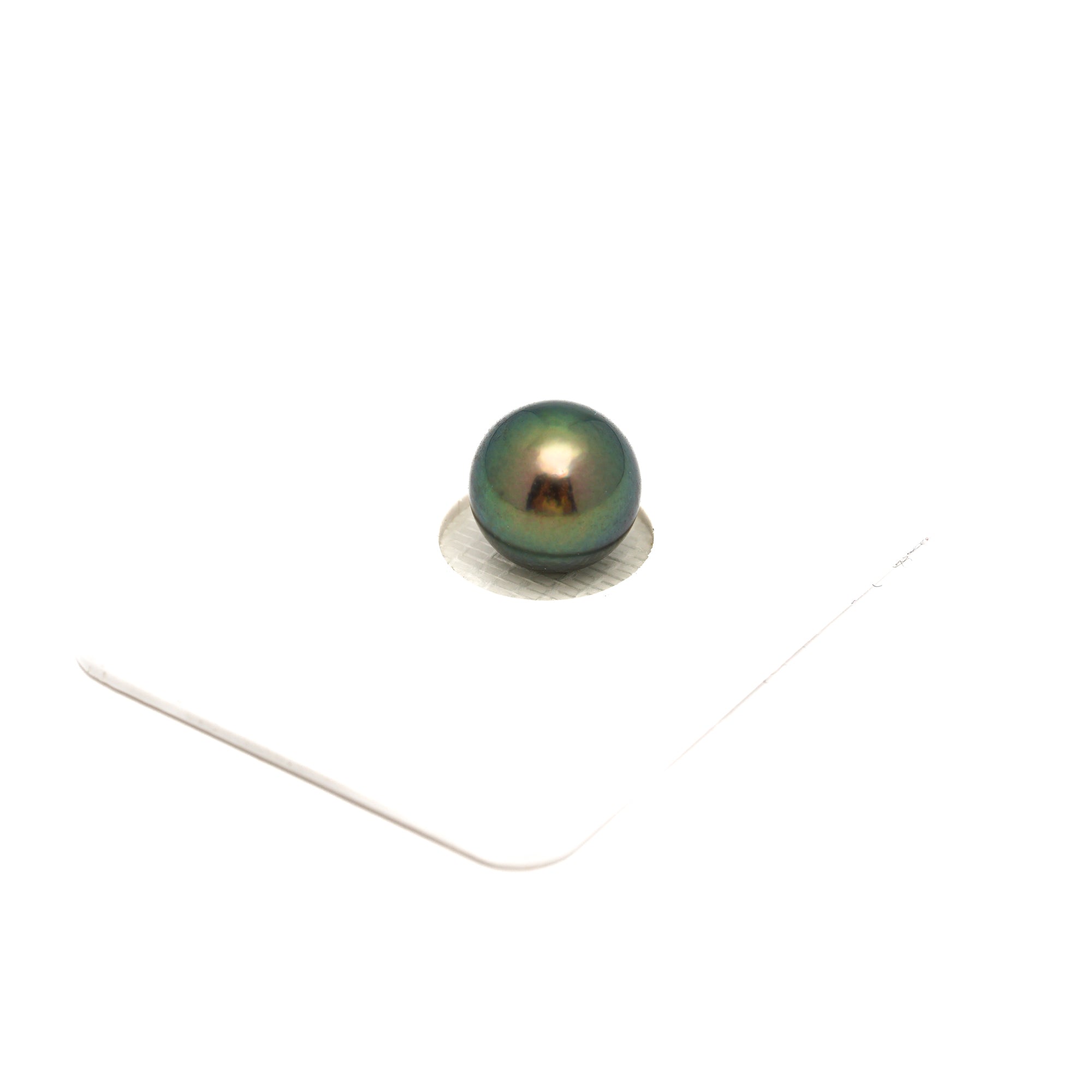 1pcs "High Luster" Peacock 9.8mm - RSR AAA Quality Tahitian Pearl Single LP2380 OR13