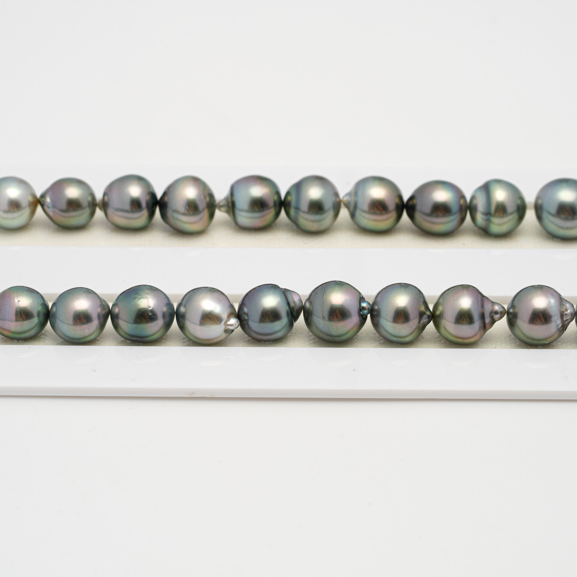 42pcs Green Mix 8-10mm - SB AAA Quality Tahitian Pearl Necklace NL1531 A101