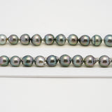 42pcs Green Mix 8-10mm - SB AAA Quality Tahitian Pearl Necklace NL1531 A101