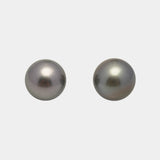 2pcs Gray 12.6mm - SR AAA Quality Tahitian Pearl Pair ER1554 A101