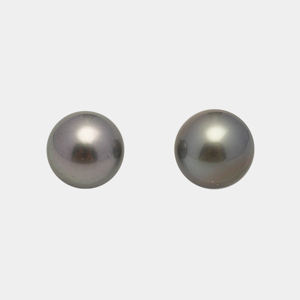 2pcs Gray 12.6mm - SR AAA Quality Tahitian Pearl Pair ER1554 A101