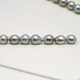 45pcs "High Luster" Silver Mix 8-9mm - SB AAA/AA Quality Tahitian Pearl Necklace NL1616 HL3