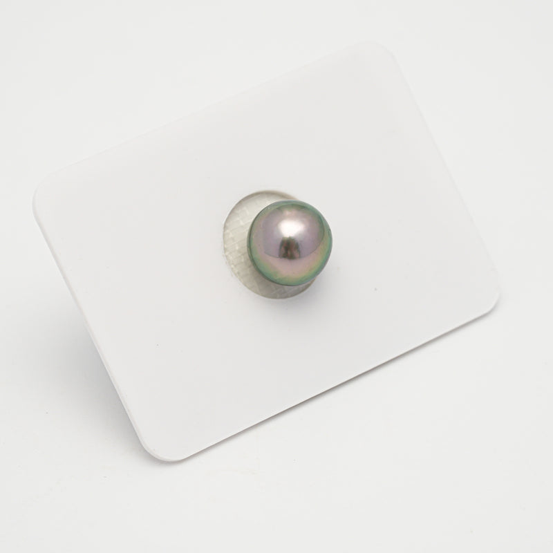 1pcs "High Luster" Green 9.3mm - SR AAA/AA Quality Tahitian Pearl Single LP2145 OR10