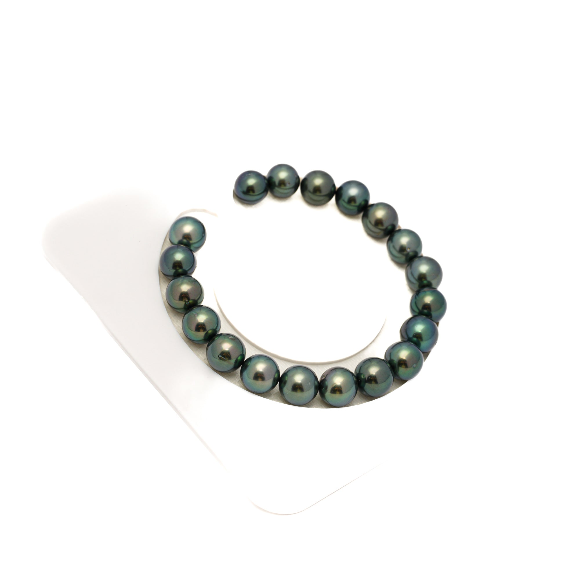 19pcs Green 8-9mm - RSR AAA/AA Quality Tahitian Pearl Bracelet BR2341 OR13