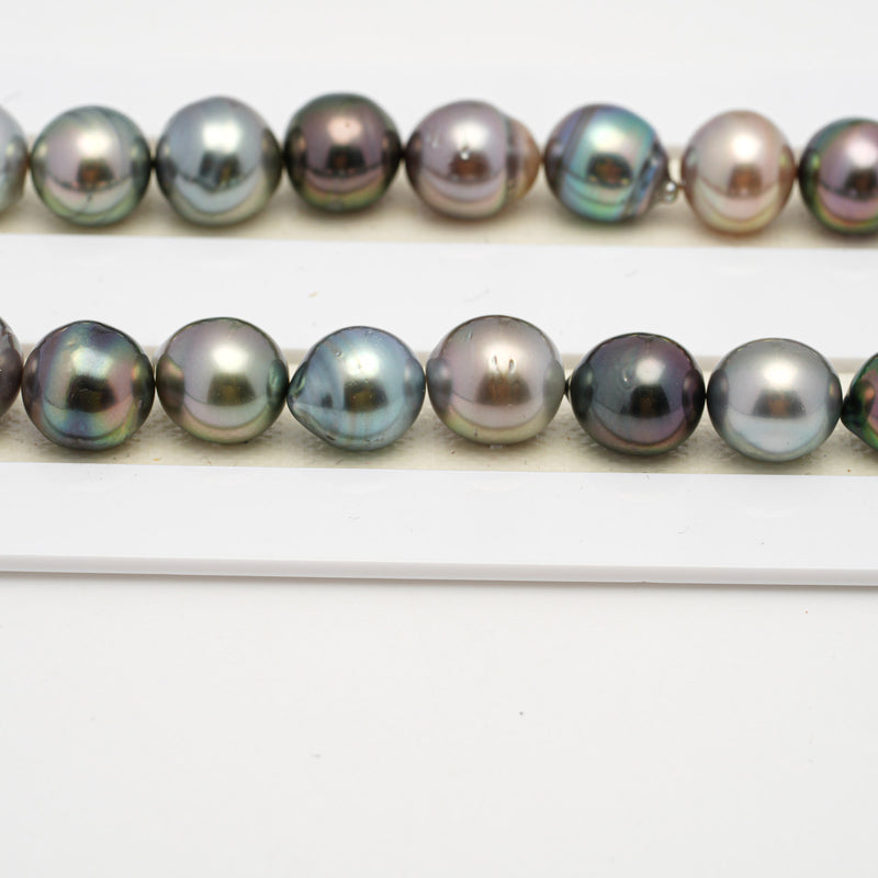 43pcs "High Luster" Multicolor 8-11mm - CL/SB AAA/AA Quality Tahitian Pearl Necklace NL1504 THMIX2.6