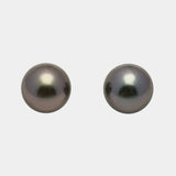 2pcs Dark 12.4mm - RSR AAA Quality Tahitian Pearl PAIR ER1492 NG15