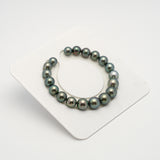 19pcs Green 8-11mm - RSR AA/AAA Quality Tahitian Pearl Bracelet BR2171 THMIX2