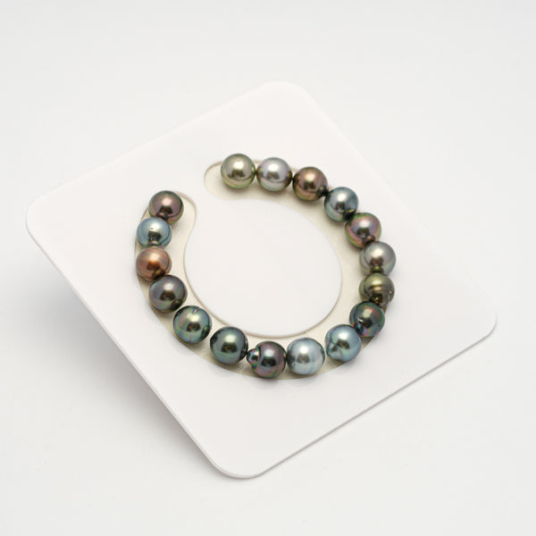 17pcs Multicolor 9-10mm - SB AAA/AA Quality Tahitian Pearl Bracelet BR2201 HL3