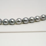 45pcs "High Luster" Silver Mix 8-9mm - SB AAA/AA Quality Tahitian Pearl Necklace NL1616 HL3