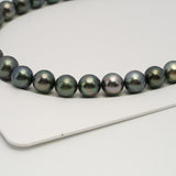 38pcs Green 11-12mm - SR/NR AA/AAA Quality Tahitian Pearl Necklace NL1633 THMIX3