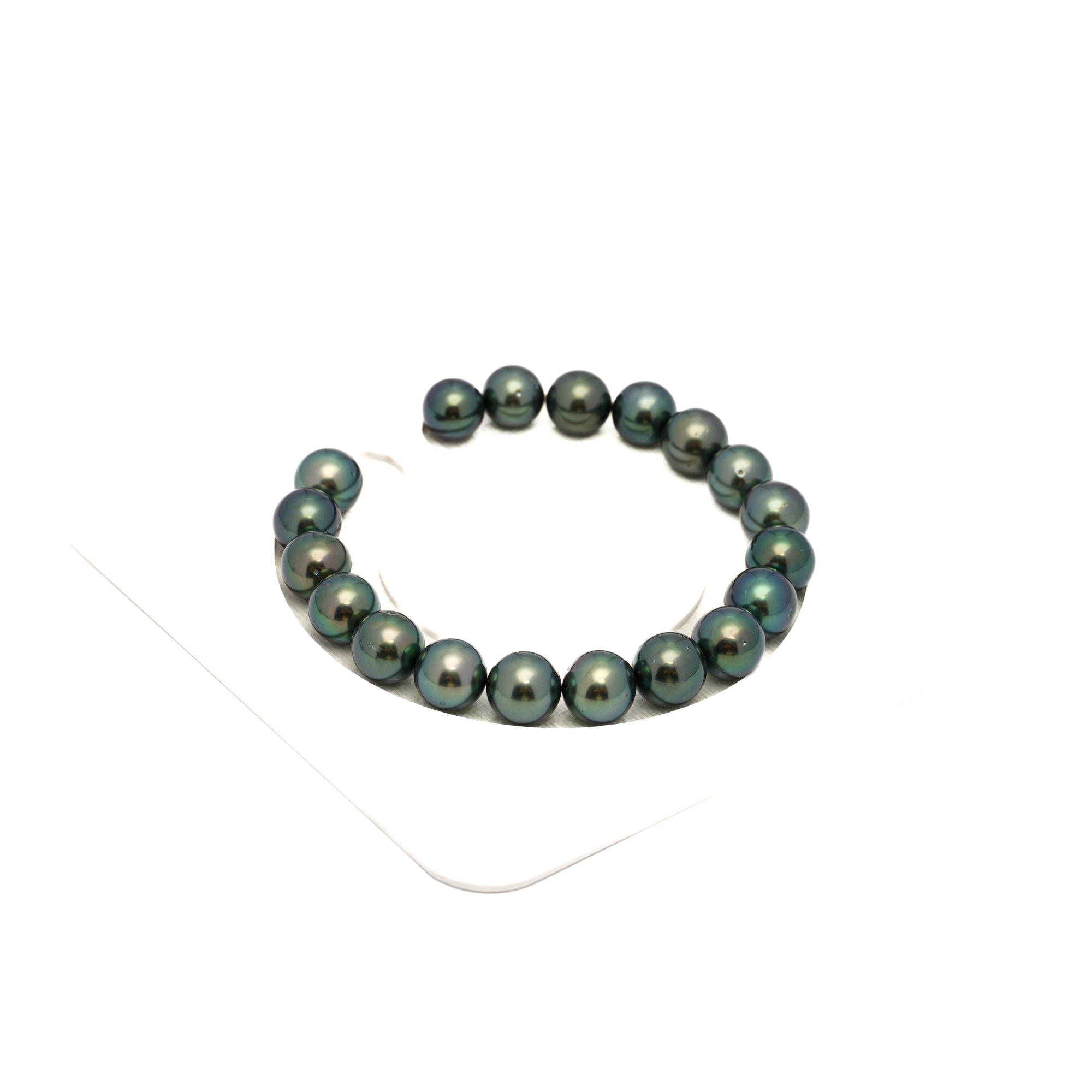 19pcs Green 8-9mm - RSR AAA/AA Quality Tahitian Pearl Bracelet BR2341 OR13