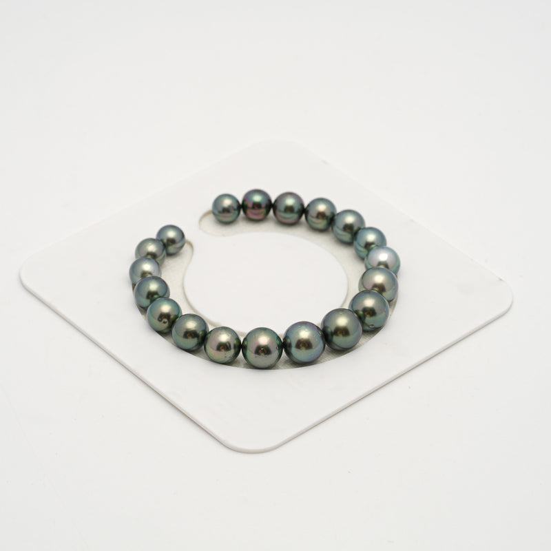 19pcs Green 8-11mm - RSR AA/AAA Quality Tahitian Pearl Bracelet BR2171 THMIX2