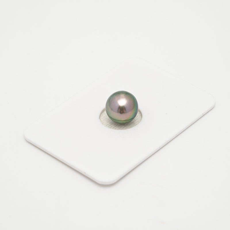 1pcs "High Luster" Green 9.3mm - SR AAA/AA Quality Tahitian Pearl Single LP2145 OR10