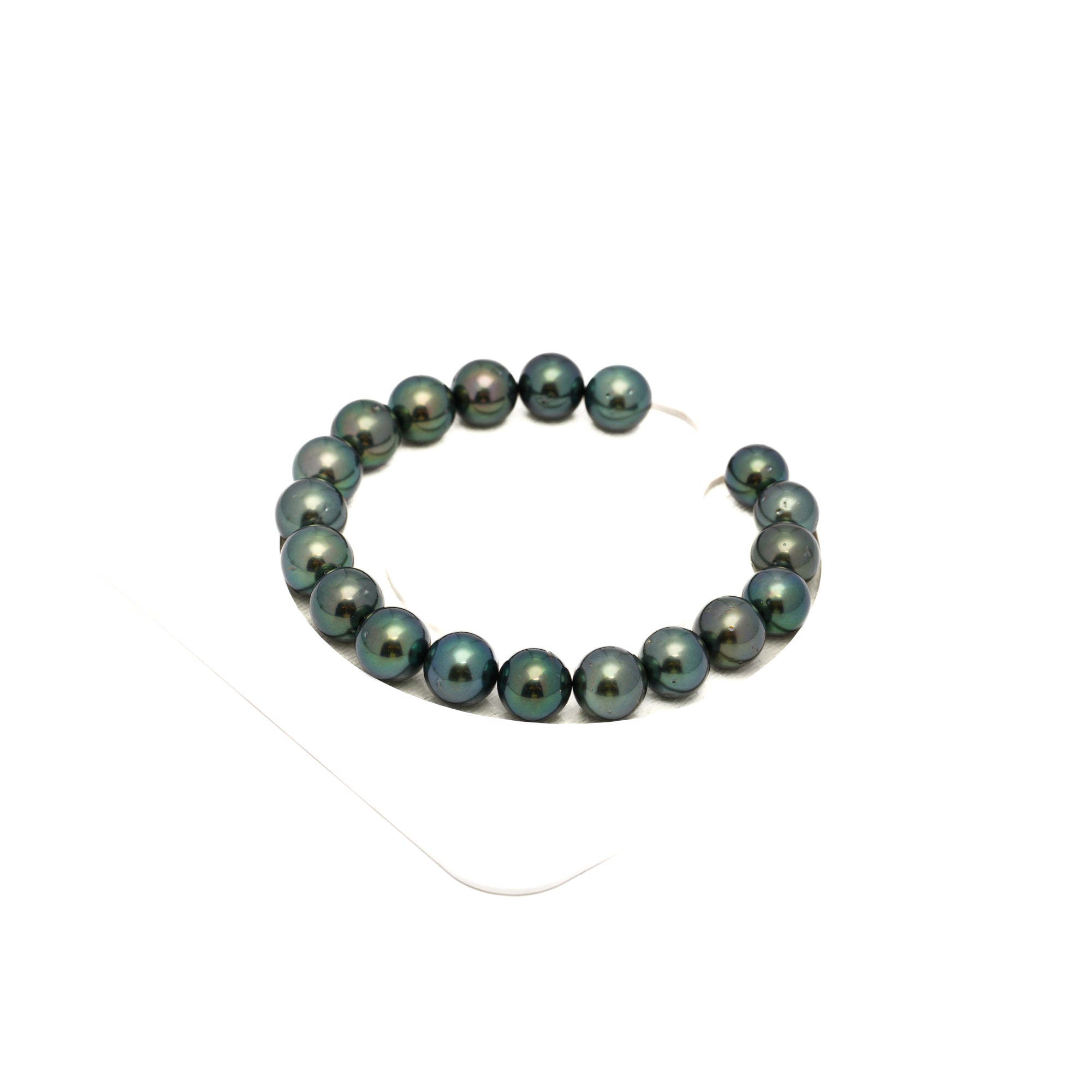 19pcs Green 8-9mm - RSR AAA/AA Quality Tahitian Pearl Bracelet BR2341 OR13