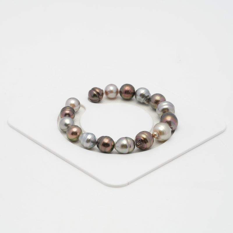 16pcs Mix 9-11mm - CL AAA/AA Quality Tahitian Pearl Bracelet BR2032 OR7