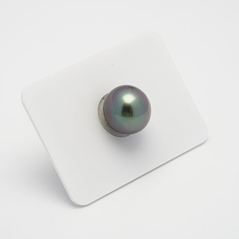 1pcs "High Luster" Green Cherry 12.3mm - NR AAA Quality Tahitian Pearl Single LP1874 TH1