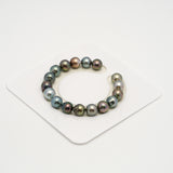 17pcs Multicolor 9-10mm - SB AAA/AA Quality Tahitian Pearl Bracelet BR2201 HL3