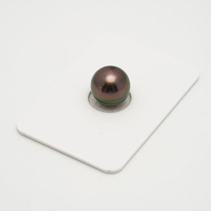 1pcs "High Luster" Peacock Cherry 11.2mm - NR AAA/TOP Quality Tahitian Pearl Single LP2114 OR6