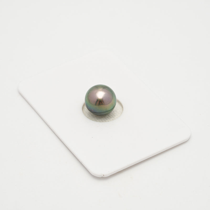 1pcs "High Luster" Green 9.3mm - SR AAA/AA Quality Tahitian Pearl Single LP2145 OR10