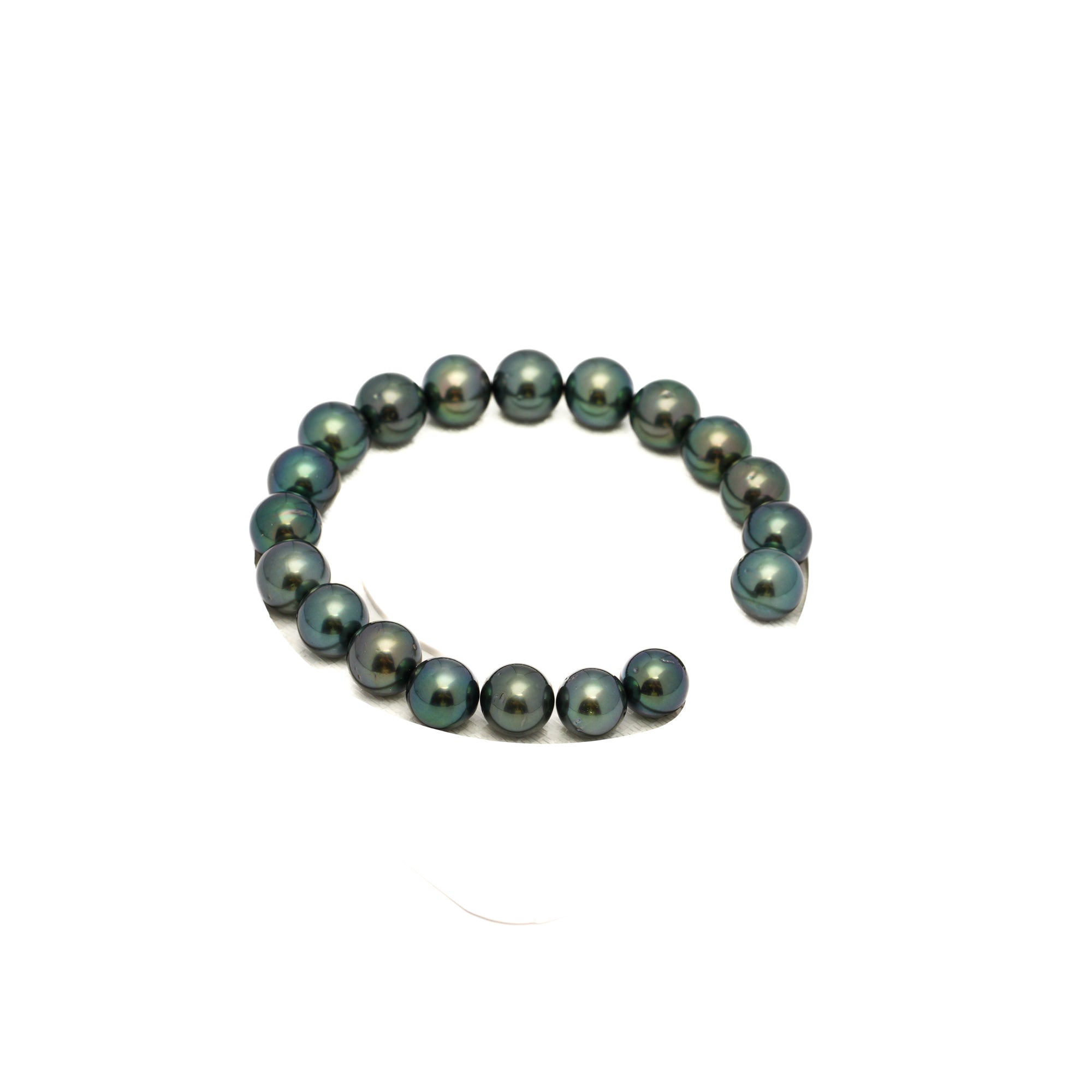 19pcs Green 8-9mm - RSR AAA/AA Quality Tahitian Pearl Bracelet BR2341 OR13